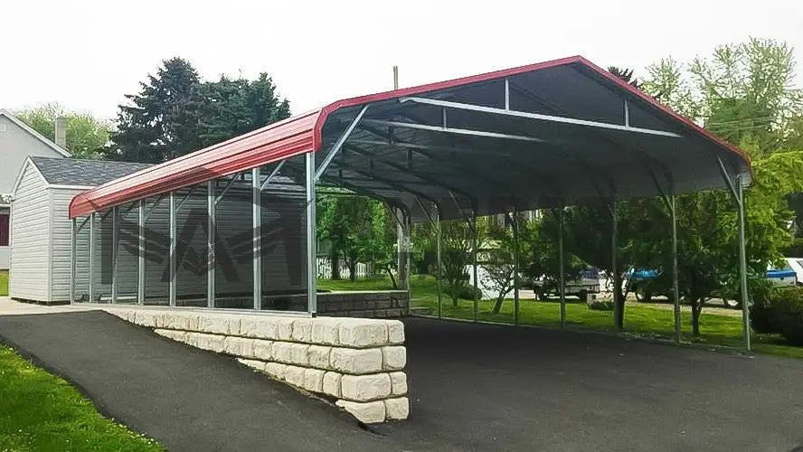 30x36x10 Three Car Carport