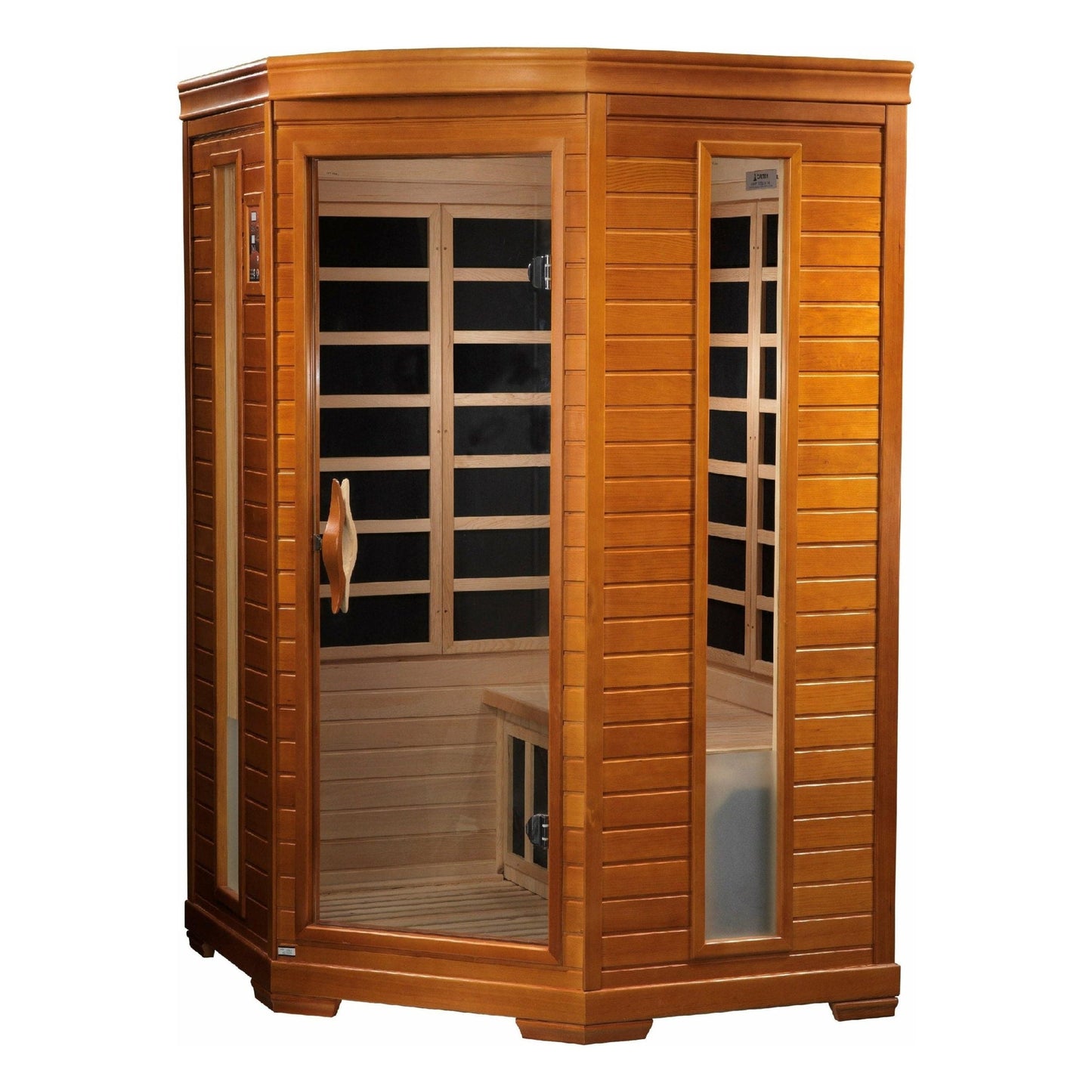 Dynamic Sauna Heming 2-person Corner Low EMF (Under 8MG) FAR Infrared Sauna (Canadian Hemlock)