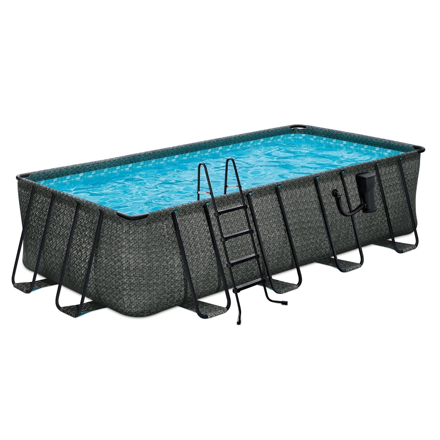 Funsicle 18' x 9' x 52" Oasis Rectangular Swimming Pool Set with 18' Cover