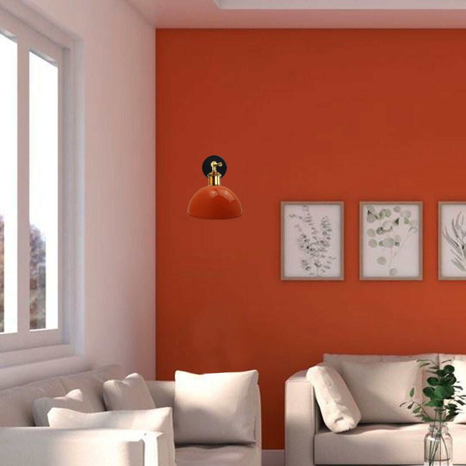 Orange Modern Retro Style Glossy Wall Sconce Wall Light Lamp Fixture~3456