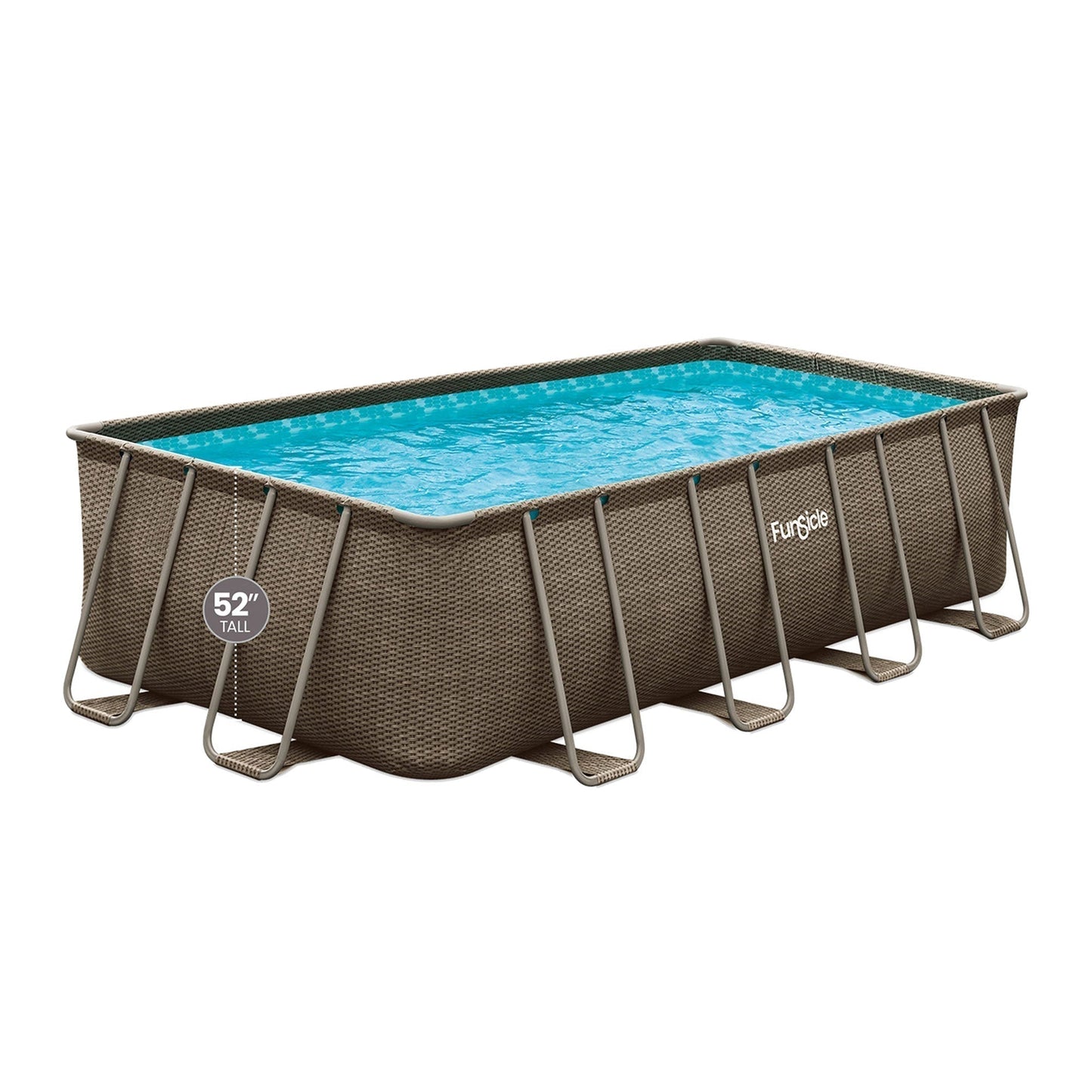 Funsicle 18'x9'x52" Oasis Rectangular Swimming Pool Set with 18' Cover
