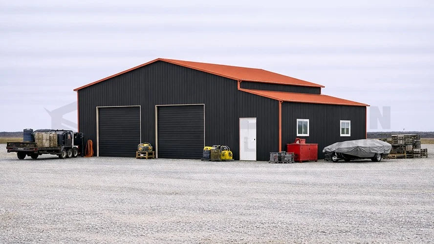 30x30x14 Garage W/ Lean-To