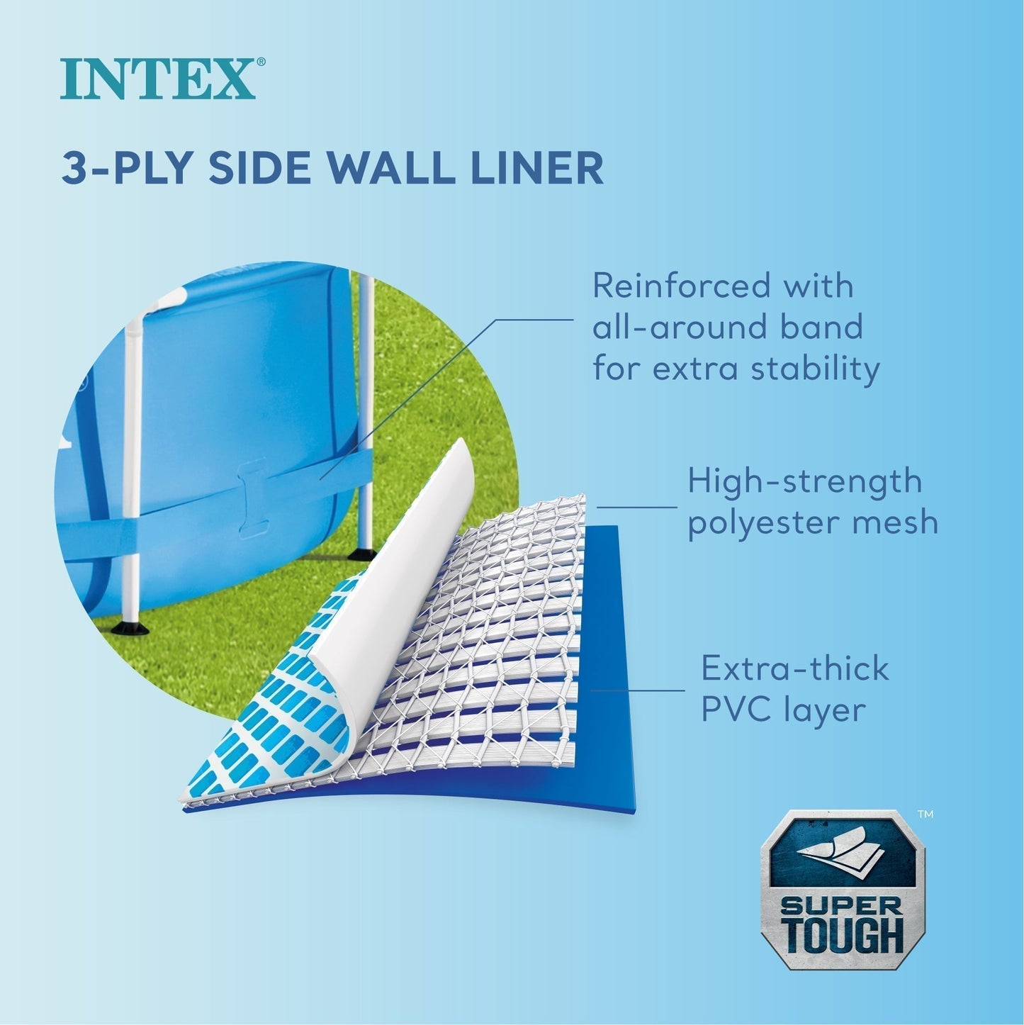 Intex 12' x 30" Metal Frame Above Ground Swimming Pool with Filter and Cover