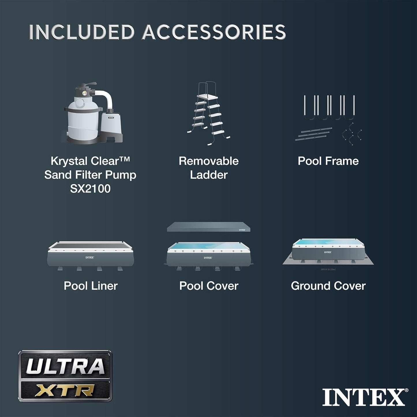 Intex Ultra XTR Rectangular Swimming Pool Set with Pump