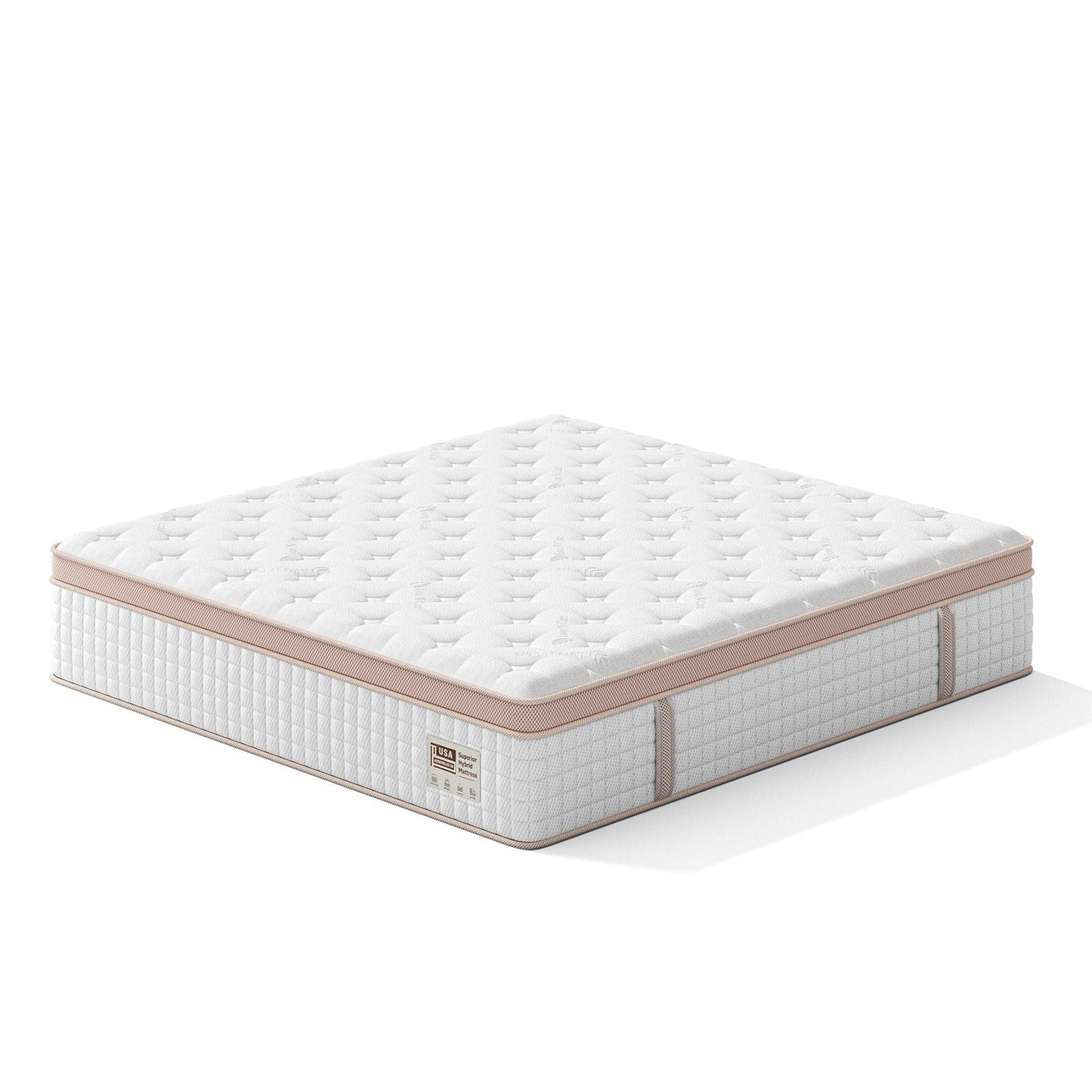 14" King Size Firm Hybrid Mattress with Gel Memory Foam and Pocket Springs