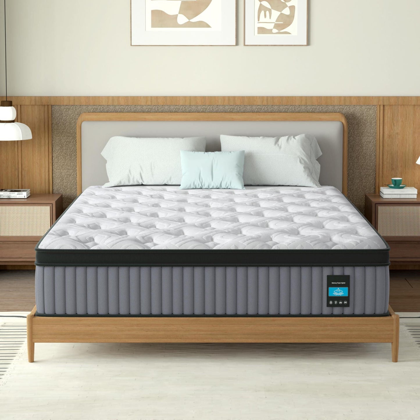 14" King Hybrid Mattress, Memory Foam & Pocket Spring Bed