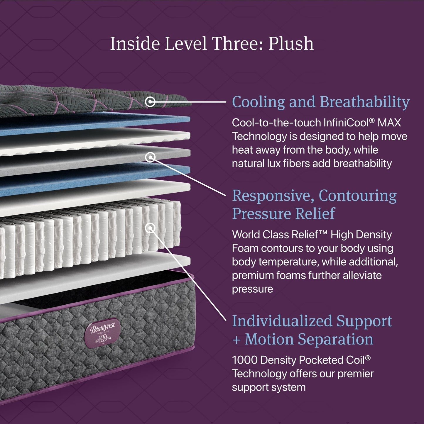 Beautyrest World Class Level Three Plush Mattress