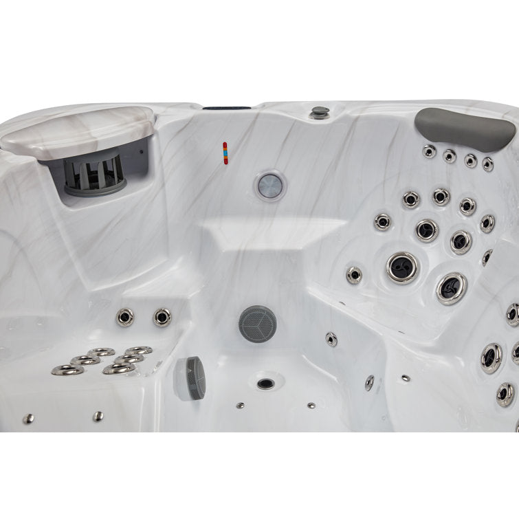 Danika 5-person 68-jet Hot Tub With Bluetooth In Gray