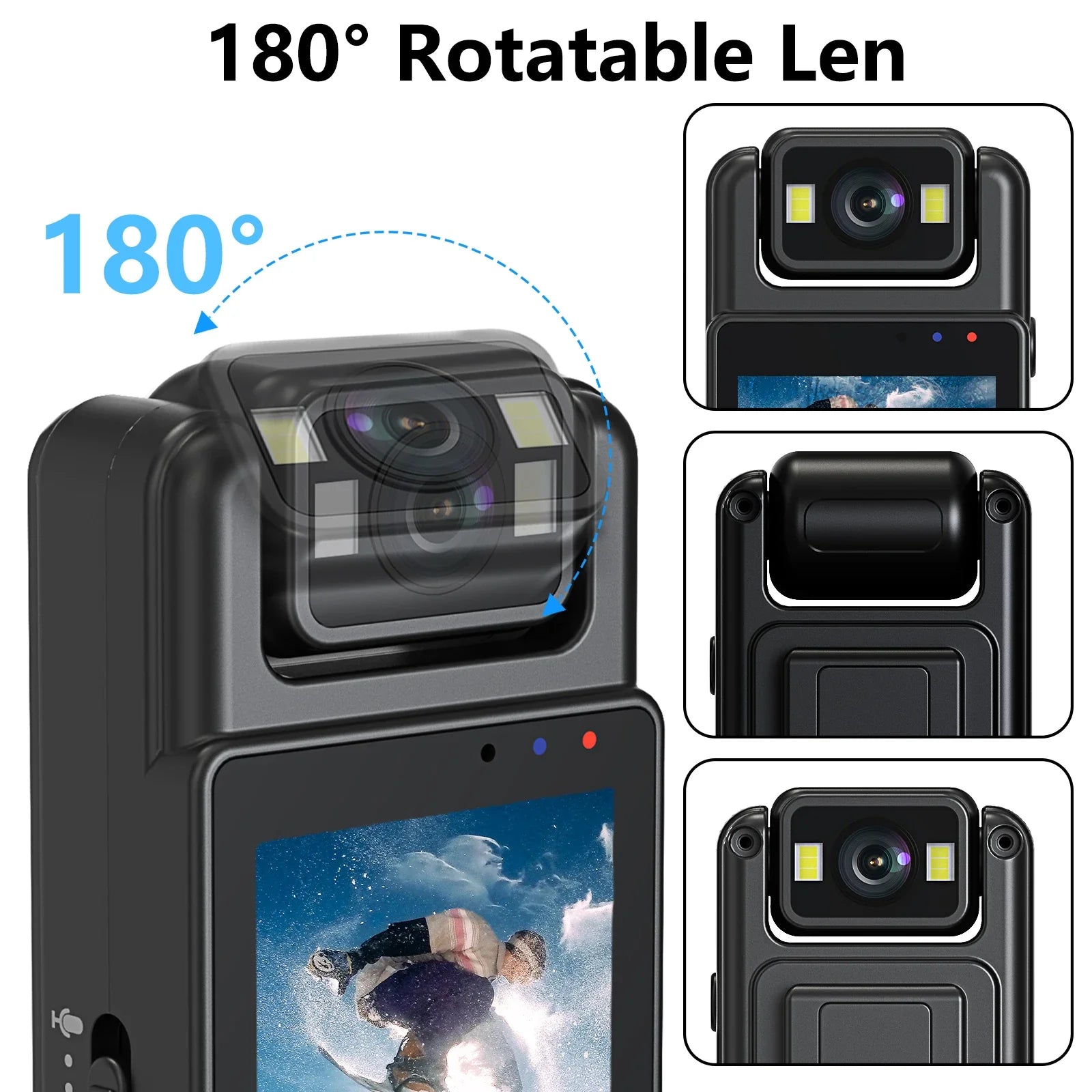 NNEOBA 1080P Mini Body Camera with Night Vision