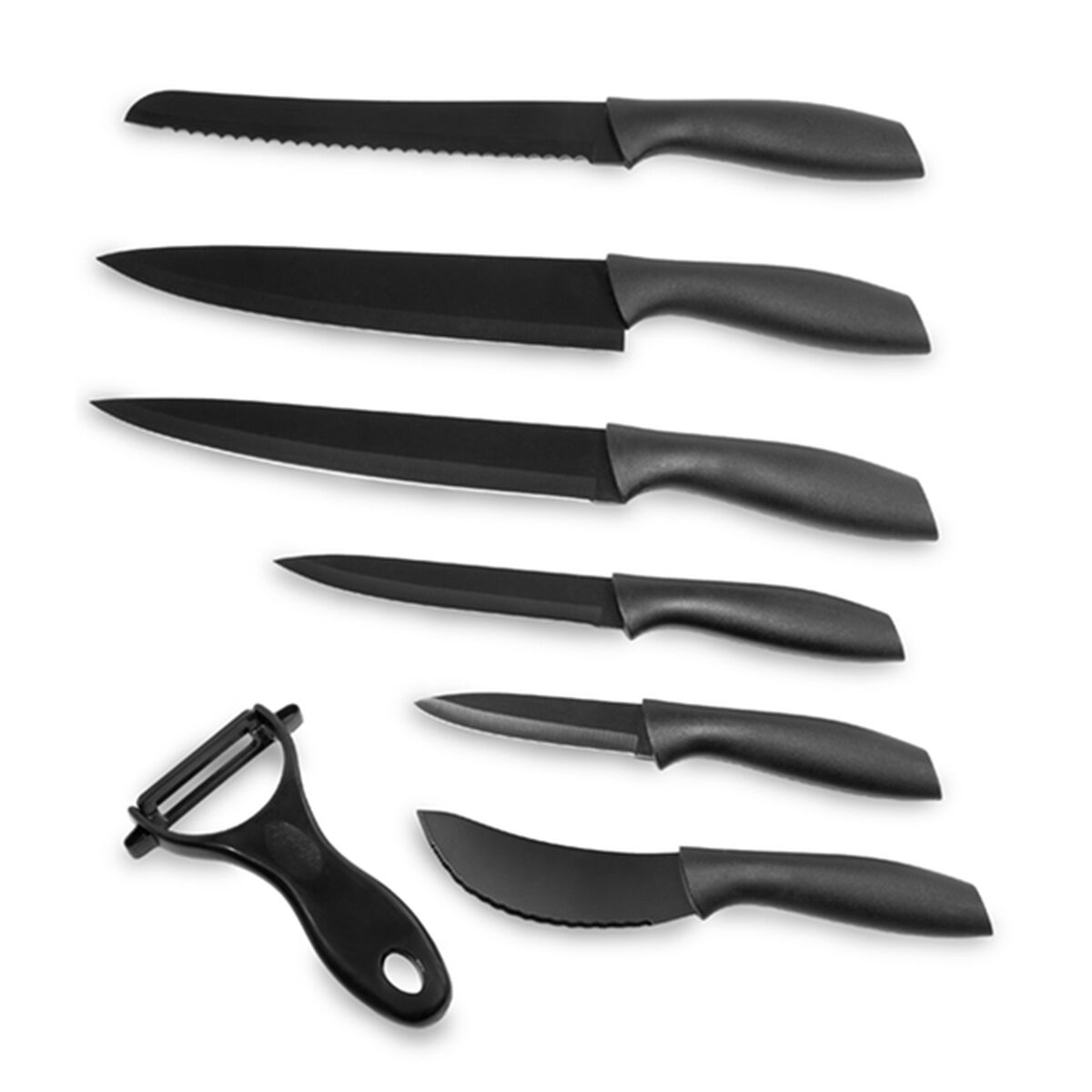 Table knife Bravissima Kitchen Set de 7 cuchillos Titanium