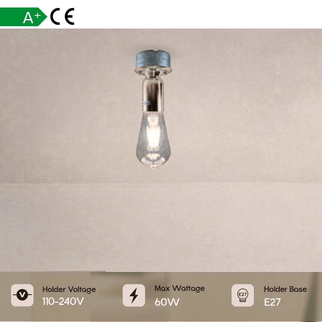 Modern Retro Industrial Vintage Ceiling Light Conduit Metal Flush Mount E27 Lamp~3665