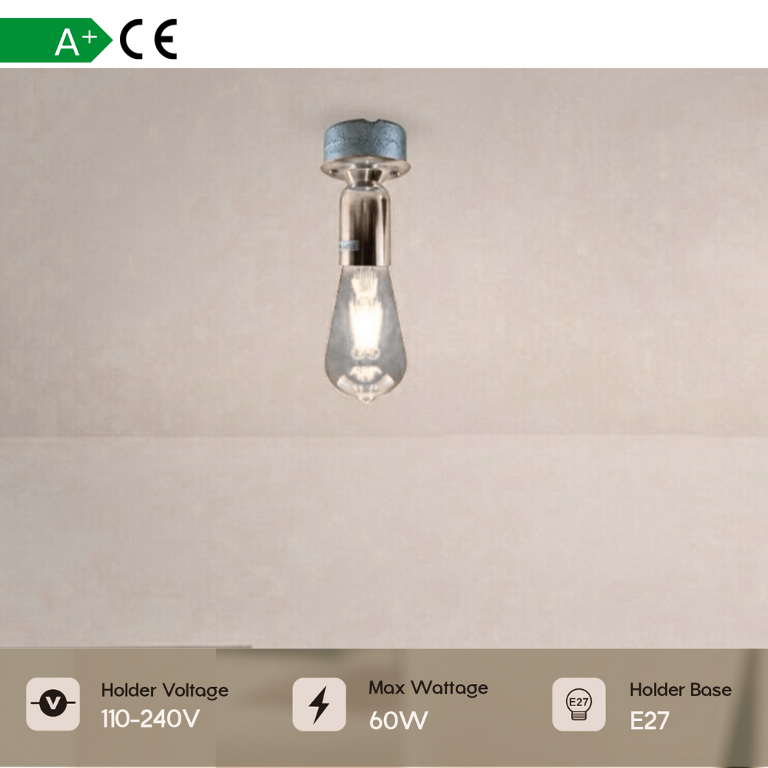 Modern Retro Industrial Vintage Ceiling Light Conduit Metal Flush Mount E27 Lamp~3665