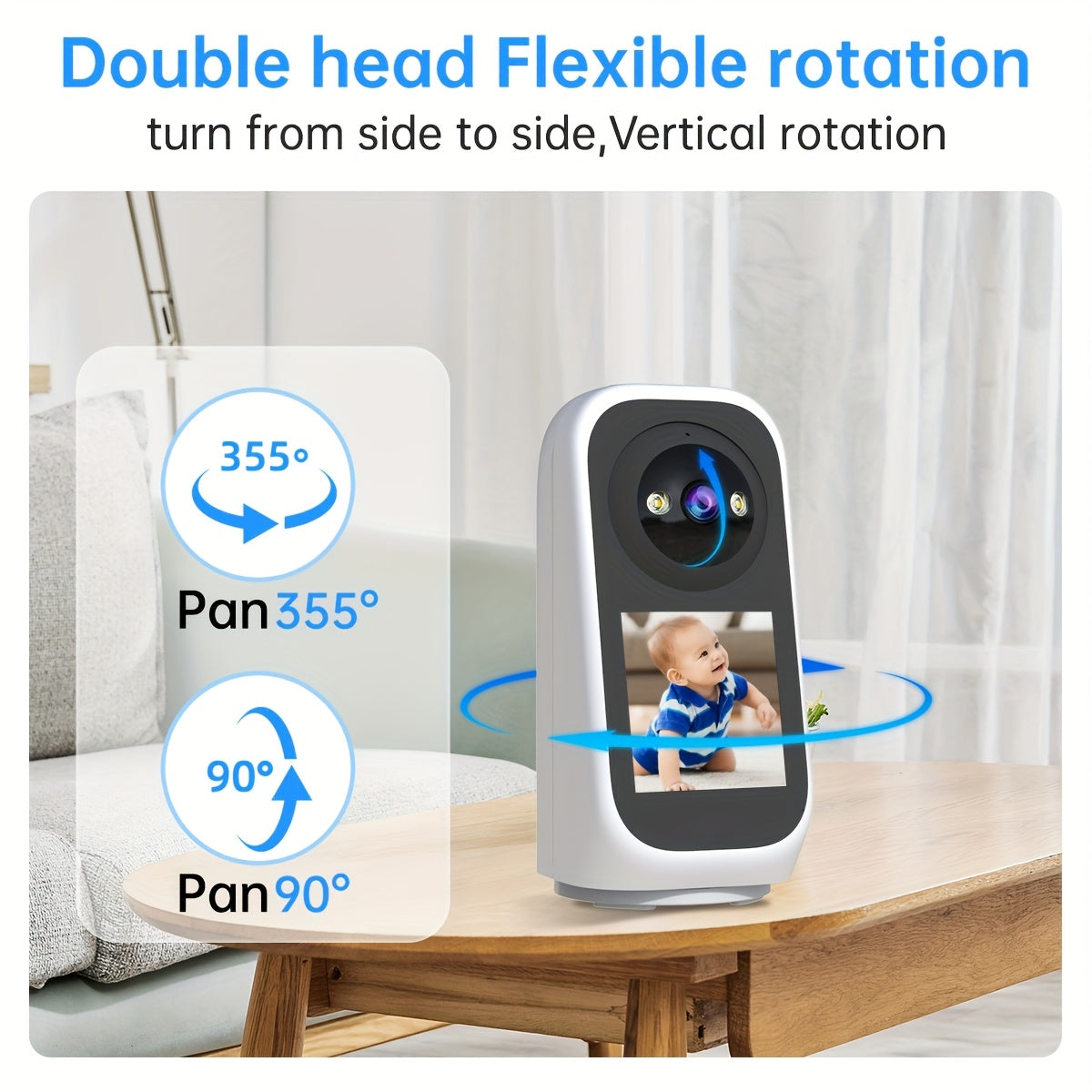 NNETM Indoor 3MP PTZ WiFi Surveillance Camera