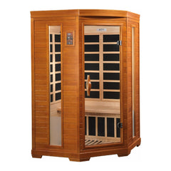 Dynamic Sauna  Heming 2-person Corner Low EMF (Under 8MG) FAR Infrared Sauna (Canadian Hemlock)