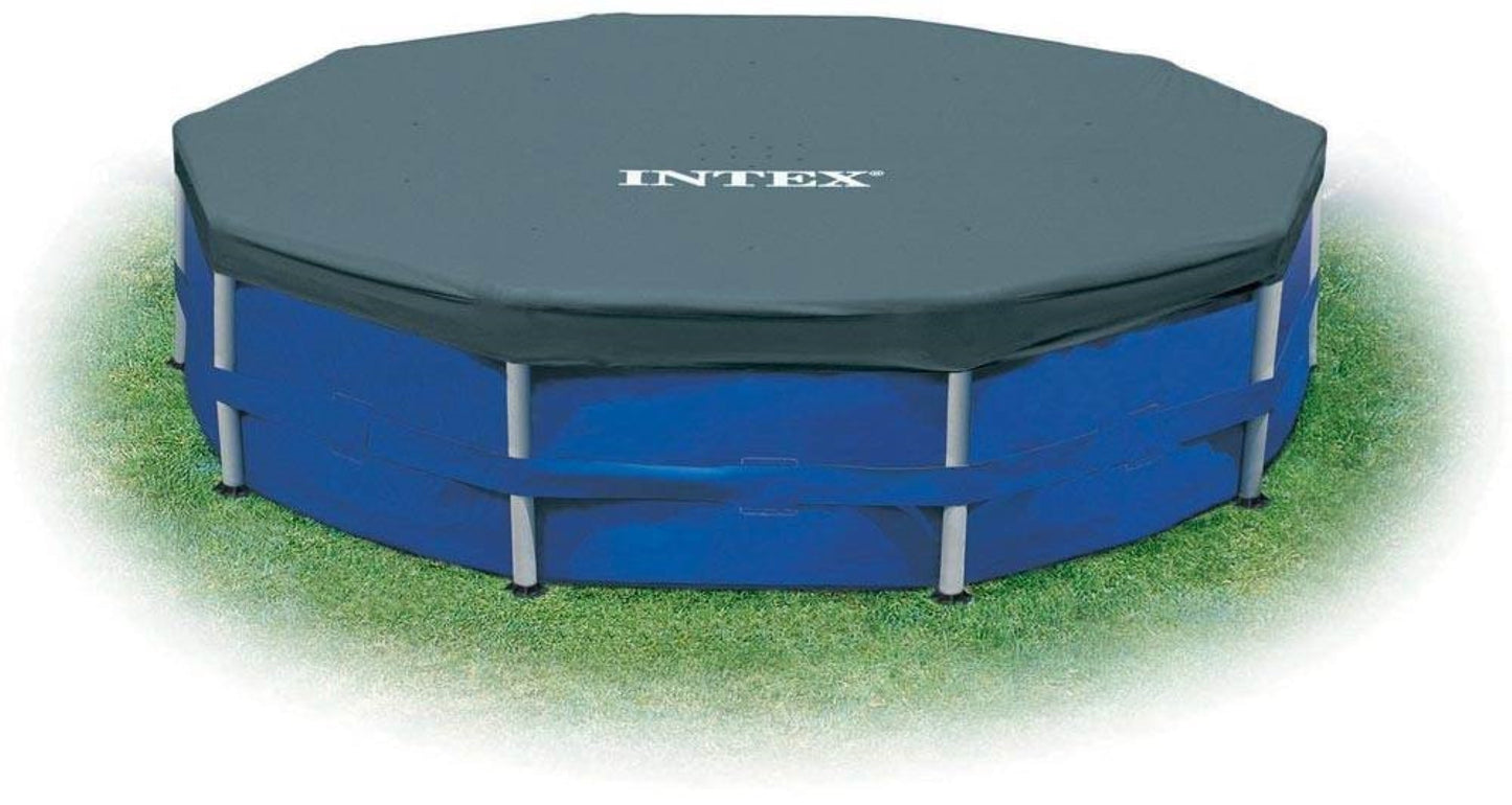 Intex 12-Foot Round Metal Frame Above Ground Swimming Pool Debris Cover